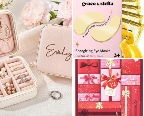 stocking stuffers for her 🩷 cover photo collage