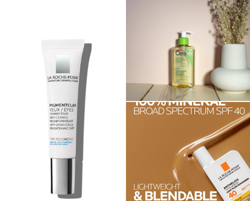 Skincare products cover photo collage