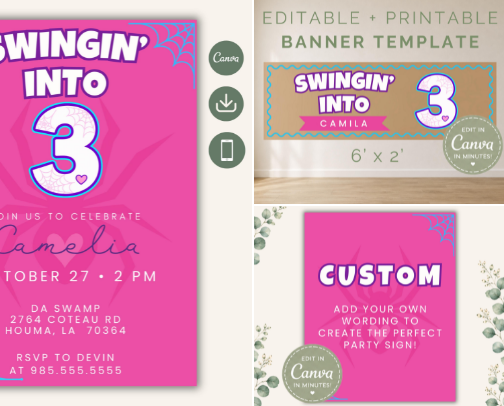 🕷️💗 Swingin’ Into 3 Birthday Party Finds cover photo collage