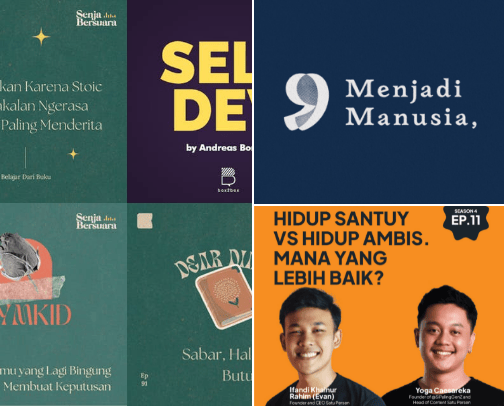 Inspiring Podcasts cover photo collage