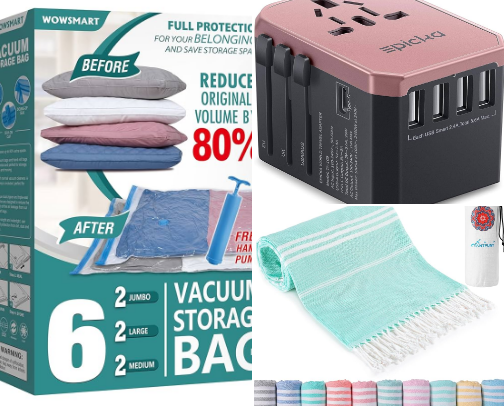 On the go travel needs cover photo collage