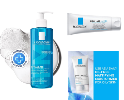 Dermatologist-Approved Acne Solutions 
|La Roche-Posay Effaclar cover photo collage