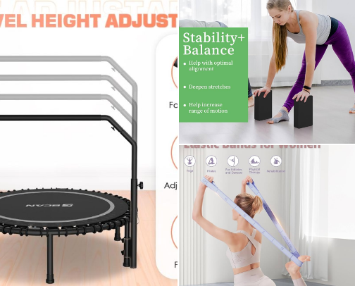 Home Exercise Equipment cover photo collage