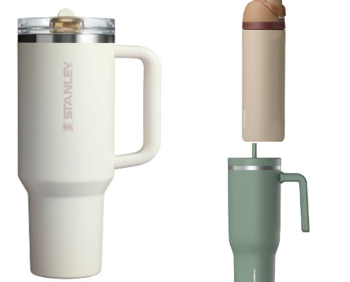 Stay Cute and Hydrated: Tumblers & Water Bottles cover photo collage