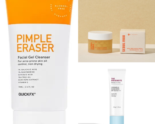 Acne-Prone Friendly Skincare (my holy grail) cover photo collage