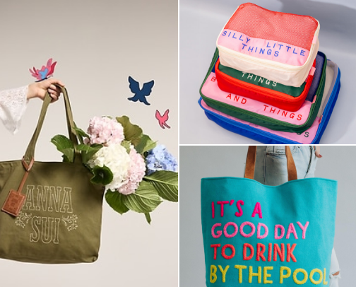 Stylish Reusable Tote Bags and Accessories cover photo collage