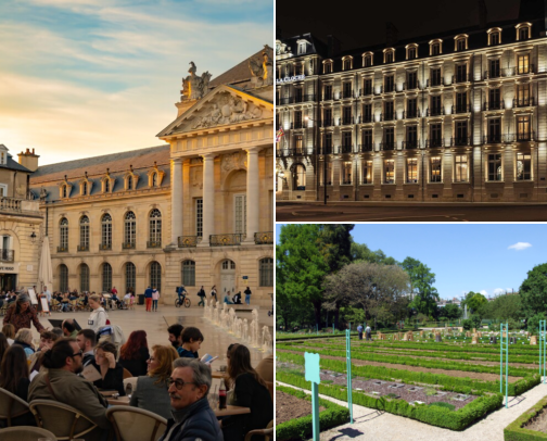 The kind of hotel stay I’d save for later, Gardens, Historic Landmarks & Places I'd Happily Stay Dijon, France cover photo collage