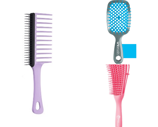 Natural hair styling tools cover photo collage
