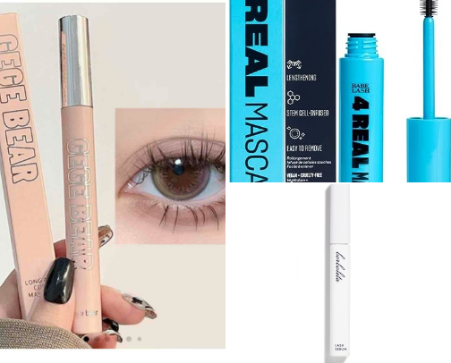 Long long lashes cover photo collage