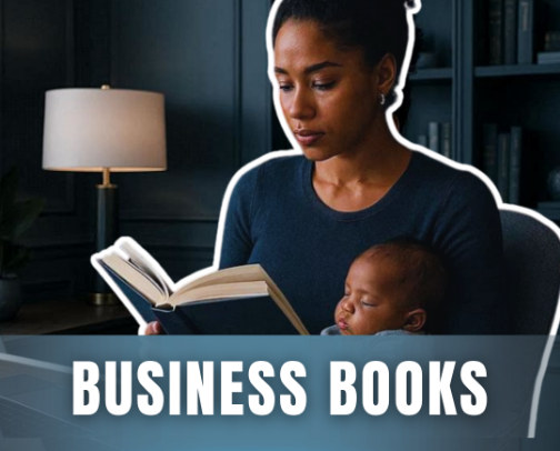 Best Business Books for Single Moms Growing a Business cover photo collage