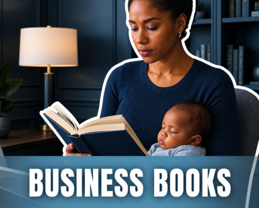Best Business Books for Single Moms Building Income cover photo collage