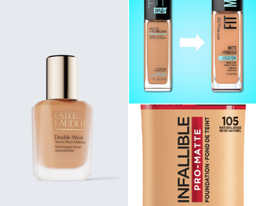 Best 20 and More Foundations for Oily and Acne Prone Skin ( long- lasting, noshine,sweat- proof) cover photo collage