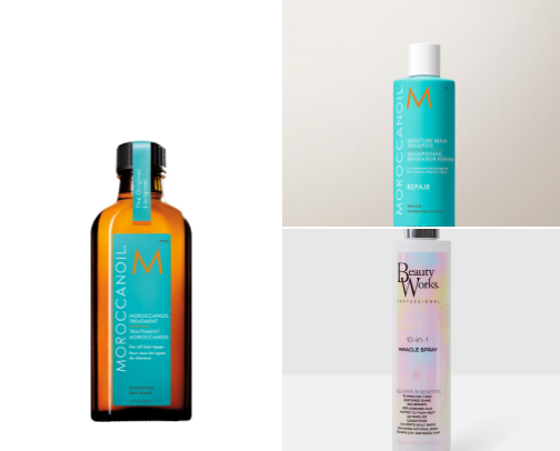 Hair products cover photo collage