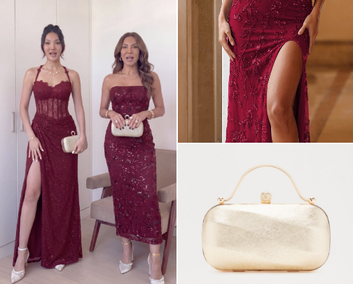 red + gold jewelry cover photo collage