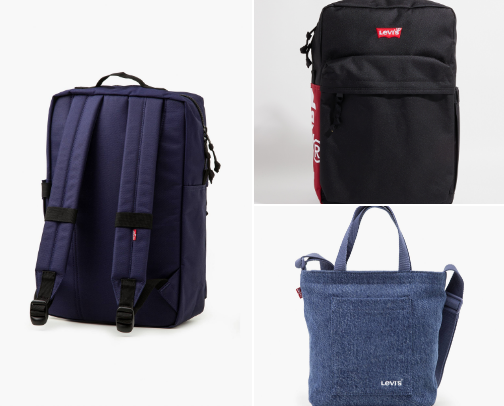 “Levi’s Everyday Style Bags 👝👜🎒” cover photo collage