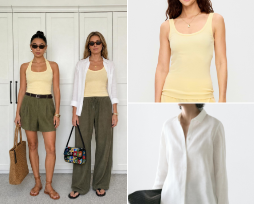 Summer Outfit Ideas: Olive + Butter Yellow cover photo collage