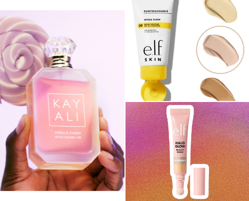 Holy grail beauty items 💜 cover photo collage