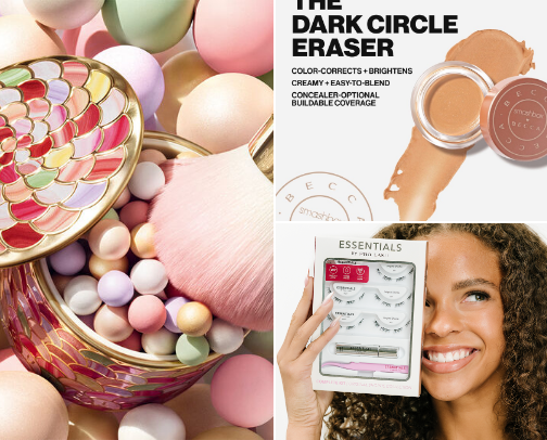 Glowy light makeup look cover photo collage