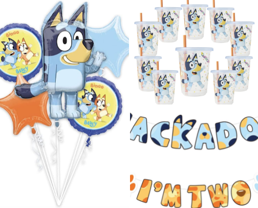 Boys Bluey Themed Birthday Party cover photo collage