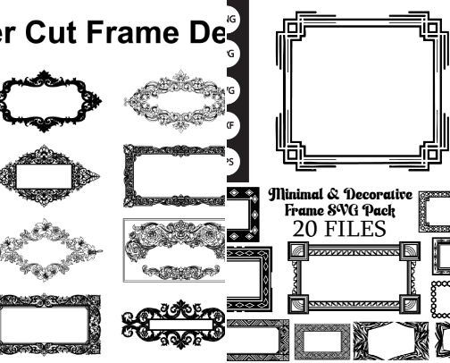 Decorative Frame SVG cover photo collage