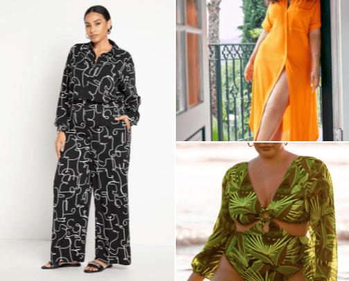 Plus-size beauties cover photo collage