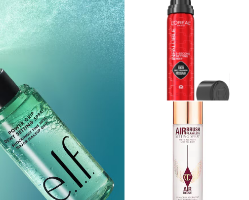 Setting spray cover photo collage