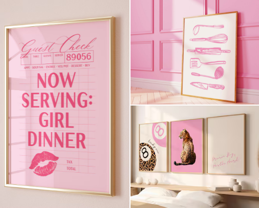 All Things Pink: Home Decor *Etsy Edition* cover photo collage