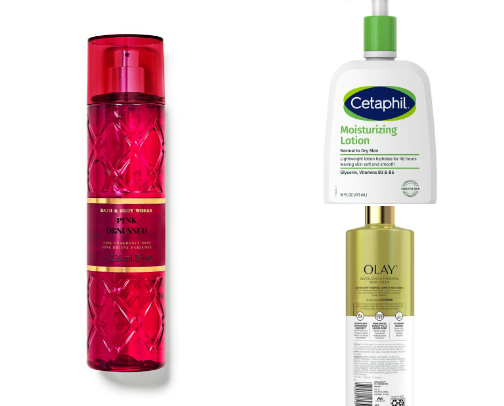 My skincare products cover photo collage