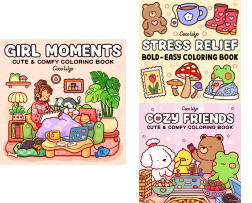 Coloring for Adults cover photo collage