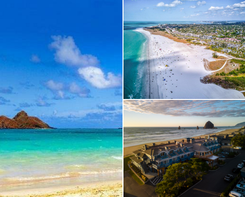 20 Most Stunning Beaches in the USA for Your Summer Bucket List cover photo collage