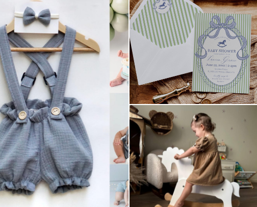 Green Coquette Rocking Horse cover photo collage