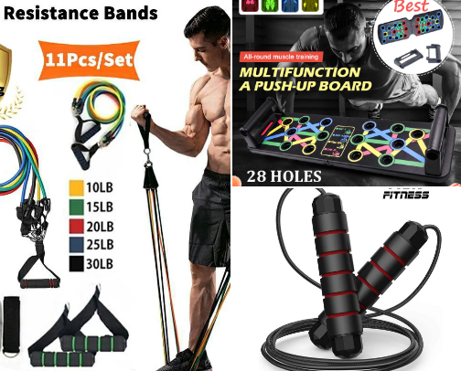 Must-Have Home Workout & Fitness Gear (Under ₱2,000) cover photo collage