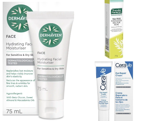 Full sensitive skincare routine cover photo collage