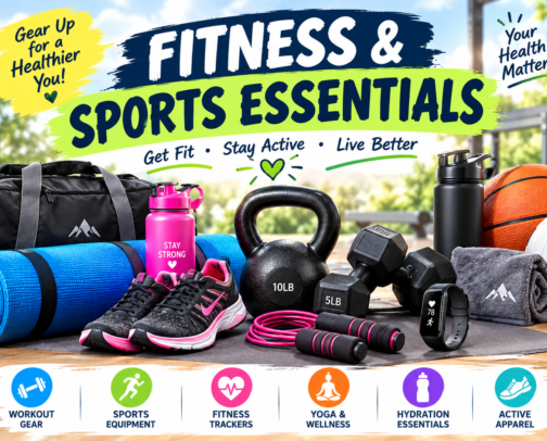 Sports & Fitness Gear cover photo collage