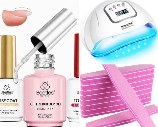 DIY gel nails at home cover photo collage