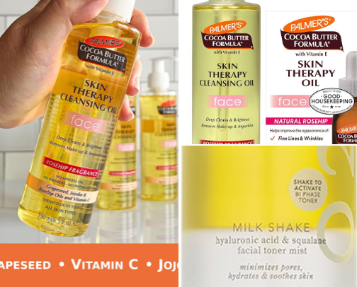 Makeup and skin care cover photo collage