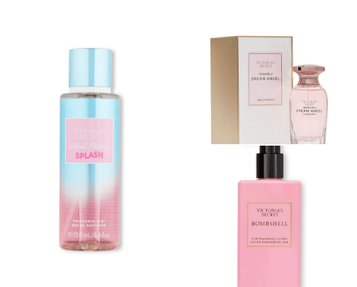 Best perfumes, mists and body lotions cover photo collage