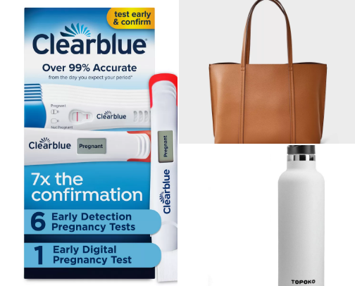 First-Time Mom Essentials From Two Lines to Baby Cries. cover photo collage