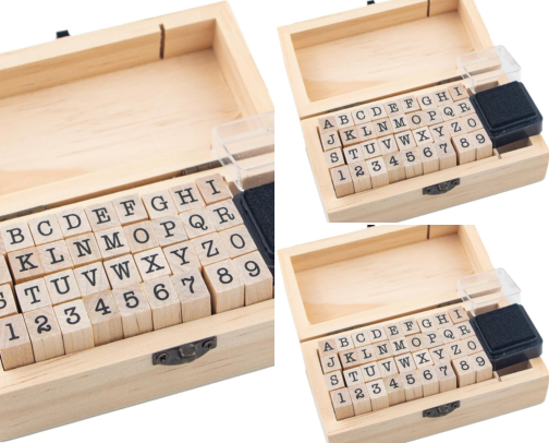 Read Now,Rubber Stamp Letters Numbers and Alphabets,"36 Pcs Small Wooden Rubber Stamps for Card Making, DIY Craft, Scrapbooking Supplies, etc. Set" cover photo collage