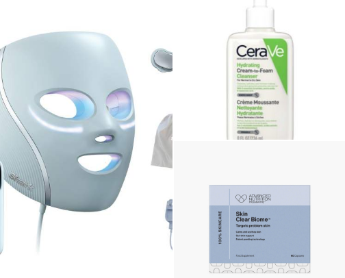 My go-to skincare for acne prone skin 🧖🏼‍♀️🧴🫧 cover photo collage