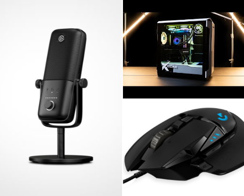 My gaming and streaming preferences cover photo collage