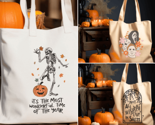 Halloween bag cover photo collage