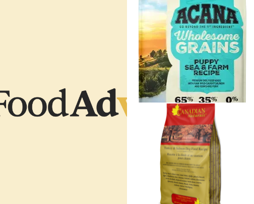 Canadian brands of dog food cover photo collage
