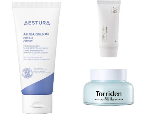 Sensitive/dry skincare recommendations 🥰 cover photo collage