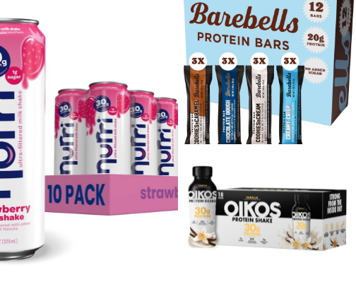 High-Protein Favorites: Best Shakes & Snacks for Busy Days cover photo collage
