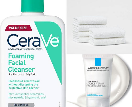 skincare products from someone with sensitive skin! cover photo collage