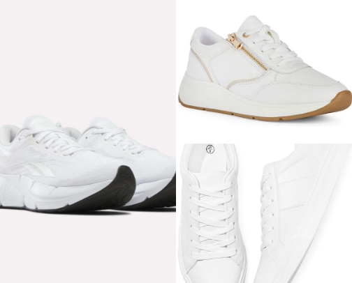 White Sneakers for trips cover photo collage