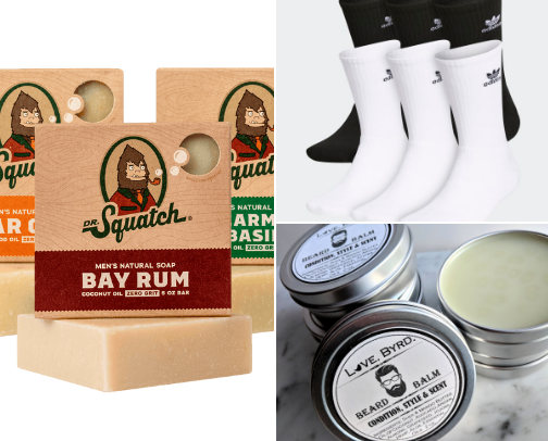 Men’s stocking stuffers cover photo collage