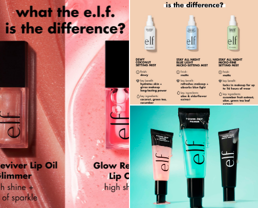 My favorite E.L.F. products cover photo collage