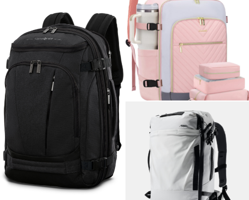Travel Backpacks cover photo collage